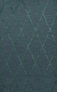 Blue Transitional Hand Hooked Diamonds Criss-Cross Area Rug Geometric DV11 - Picture 1 of 35