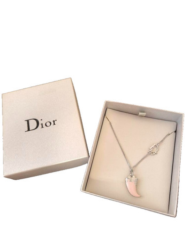 Collana Christian Dior motivo zanna rosa x argento donna