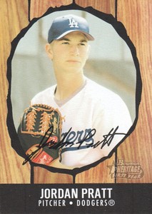 2003 Bowman Heritage Facsimile Sig {Minor dmg crnrs/edgs} #276 Jordan Pratt