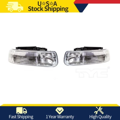 Juego de 2 faros izquierdo derecho TYC para Chevrolet Suburban 1500 2000-2002_tt Foto 1 de 4