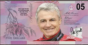 Peter Brock Torana 05 Five Dollar commemorative note, Not Legal Tender C010601 - Picture 1 of 2