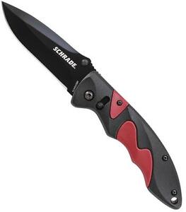 Schrade Sure Lock AUS-8 Steel Folding Knife Black Aluminum Handle SCH503RB *NEW*