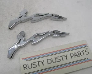 Pair of Harley Custom Chopper Sexy Lady Chrome Mirror Stems 8" - Picture 1 of 5