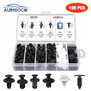 100pcs For Nissan Fastener Box Set Bumper Fender Liner Push Type Retainer Clips - Picture 1 of 12