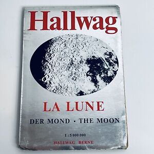 Hallwag Der Mond The Moon  La Luna Vintage Moon Map 1967 1:5000000 Berne