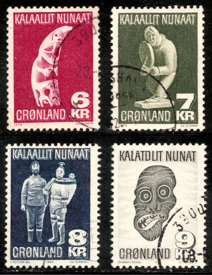 1978 Greenland Sc# 102 103 104 105 Historical Artifacts set - Used Cv$10 - Image 1 of 1