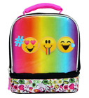 Emojination Emoji RAINBOW DUAL Compartment LUNCH Box Bag Tote -Love Smile NEW 