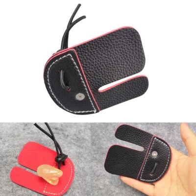 Archery Finger Tab Fingerguard PU Bowstring Protector Gear Bow Shooting - Image 1 of 4