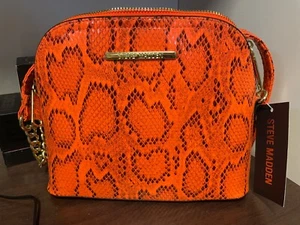 Bolso Bandolera Steve Madden Maggie Piel de Serpiente Cuero Naranja DT607475 - Imagen 1 de 2