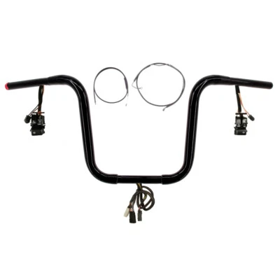 1 1/4" BBlack 12" Prewired Bar Kit 2008-2013 Harley Road King w/Cruise w/ABS - Изображение 1 из 2