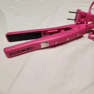 Plancha Plana Enchufable Ged Rosa Viaje Mini Diamante Cerámica Plana Enderezadora  - Imagen 1 de 5