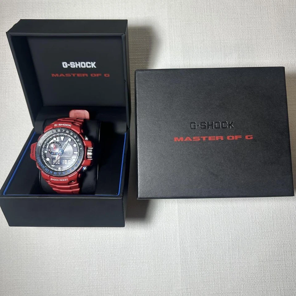 [Near MINT] CASIO G-SHOCK GULFMASTER GWN-1000RD-4AJF RED Rescue Radio Men's - Image 1 of 4