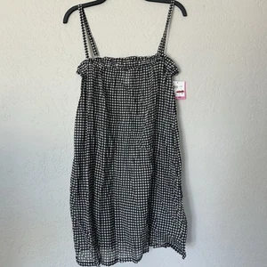 Kate Spade L81507 Para Mujer Negro Algodón Estampado a Cuadros Encubrimiento Talla Nuevo $150 - Imagen 1 de 7