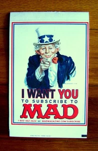 ALFRED E. NEUMAN (MAD) - 2 different attached Subscription cards 13"x4" - Picture 1 of 4
