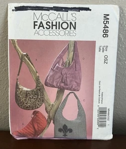 McCall's Pattern 5486 Fashion Accessories Handbags Hobo Bags Uncut - Picture 1 of 2