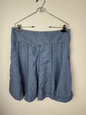 Falda midi vaquera azul talla 16 cremallera trasera MAEVE Anthropologie Foto 1 de 4