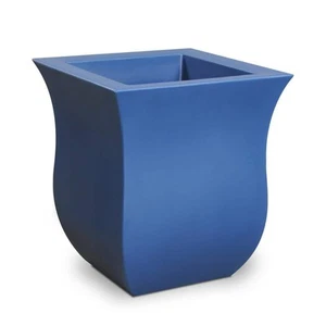 Mayne Valencia 16 in. Square Neptune Blue Polyethylene Planter - Picture 1 of 6