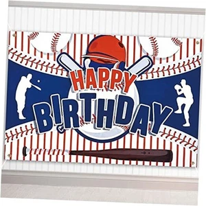 Baseball Birthday Banner Baseball Party Decorations Sports Themed Birthday - Picture 1 of 7