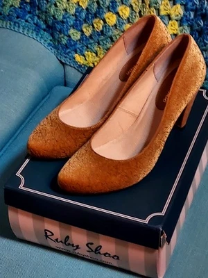 Gold "Suede" Ruby Shoo Unworn High Heels Size 6 UK - Image 1 of 4