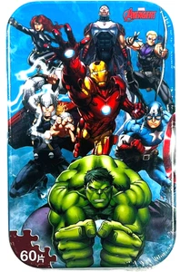 Marvel Avengers 60 Piezas Puzzle Disney Dibujos Animados All Star Iron Box Puzzle - NUEVO - Imagen 1 de 4