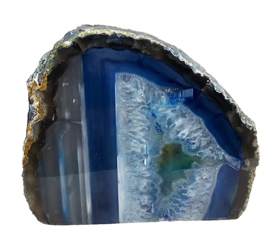 ACHATGEODE AMETHYST  DRUSE KRISTALL EDELSTEIN ACHAT GEODE BERGKRISTALL QUARZ - Bild 1 von 3