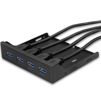 USB 3.0 4-Port-Frontpanel USB 3.0 3,5--Disketten-Frontpanel Interner Ha1558 - Bild 1 von 4