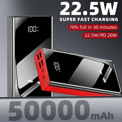 Powerbank 50000mAh Schnellladegerät Externer Batterie Ladegerät Für Alle Handy - Bild 1 von 4