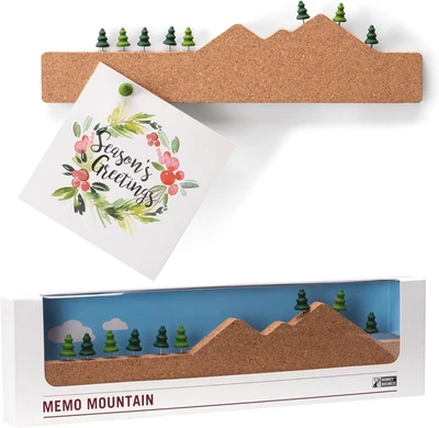 Memo Mountain Cork Board Strip - Corkboard Pin Board with Mountain Scene Pushpin - Image 1 of 4