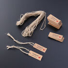  100pcs Kraft Paper Tags with Strings Gift Favors Baking Food Package Tags