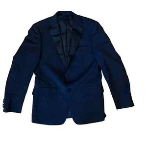 Mens Calvin Klein Slim Fit Black Wool Tuxedo Suit Jacket sz 40R - Picture 1 of 4