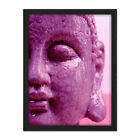 Różowy posąg Buddy oprawiony obraz ścienny 18X24 cale