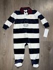 Ralph Lauren Baby Boy Size 6 Months Footed Outfit One Piece Velvet New With Tags