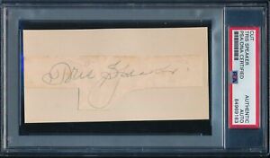 Tris Speaker HOF Autographed 5x2.5 Cut Card Cleveland Indians PSA/DNA 182128