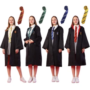 UK Harry Potter Gryffindor Ravenclaw Slytherin Robe Cloak Tie Costume Wand Scarf - Picture 1 of 23