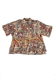 Peruvian Connection Dolman Sleeve Button Front Shirt XL Hi Low Hem - Picture 1 of 7