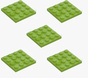 5 Neu Lego Limette 4x4 Platten 3031 flach Rechteck Platte City limettengrün Gras - Bild 1 von 6