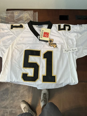 Nwt NEW ORLEANS SAINTS Louisiana patch REEBOK JERSEY SZ 48 Johnathan Vilma new Cover