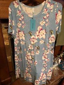 POPYOUNG Women's Paisley Short Sleeve Shift Dress Red/Multi Size XL New - Picture 1 of 3