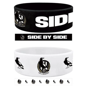 NEW Collingwood Magpies Set of 2 Wrist Bands - Picture 1 of 1