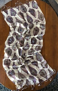 LRL Lauren Jeans Co Ralph Lauren Linen Blend Paisley Scarf - Picture 1 of 6