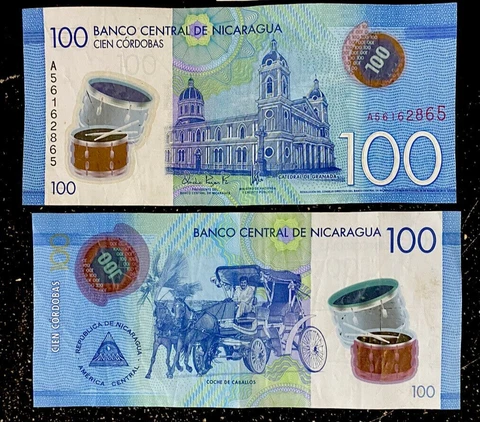 Nicaragua 100 Cordobas 2014 Polymer Banknote World Paper Money Currency Cover