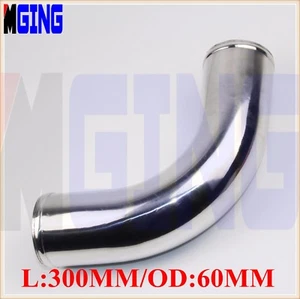 Tubo intercooler turbo de aluminio de 90 grados con codo de 2,36 pulgadas de 60 mm - Imagen 1 de 4