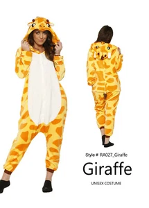 Giraffe Sleepware Jumpsuit Pajamas-Adult Mens Womens Costume New! - Picture 1 of 2