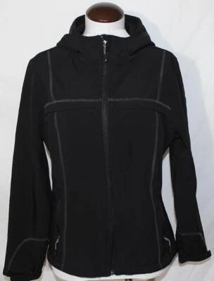 Chaqueta impermeable para mujer Softshell negra 32 grados con capucha talla grande Foto 1 de 2
