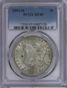 1891-O Morgan Silver Dollar $1 PCGS XF45 EF45 - Picture 1 of 4