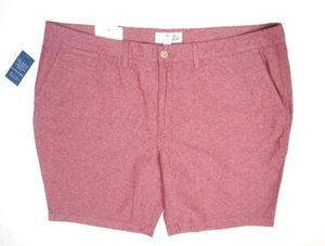 NUEVOS PANTALONES CORTOS RYAN SEACREST DISTINTION RIO HEATHER ROJO CHAMBRAY TALLA 42 - Imagen 1 de 3