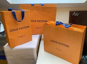 LOUIS VUITTON Iconic Yellow paper Gift Bag Various Size GIFT - Picture 1 of 12