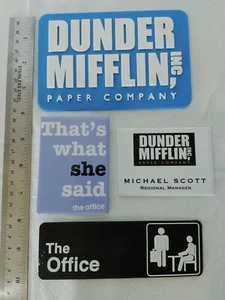 The Office Dunder Mifflin Michael Scott Magnetic Signs Lot of 4 #23011 - Picture 1 of 3