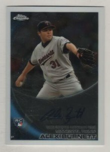 2010 Topps Chrome Rookie Autographs #188 Alex Burnett Minnesota Twins RC Auto