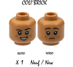 Lego 3626cpb2992 - 1x Tête Visage Minifig Head Dual Sided - Neuf - Picture 1 of 1